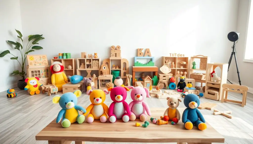 A cozy, well-lit studio space showcasing an assortment of vibrant, whimsical Labubu toys. In the foreground, a collection of plush, colorful Labubu characters sit atop a natural wooden table, inviting tactile exploration. In the middle ground, wooden building blocks, puzzles, and other educational toys from the Labubu range are arranged in a visually engaging display. The background features a clean, minimalist wall in a soft, neutral tone, allowing the toys to take center stage. The overall mood is one of creativity, imagination, and the joy of learning through play. A cozy, well-lit studio space showcasing an assortment of vibrant, whimsical Labubu toys. In the foreground, a collection of plush, colorful Labubu characters sit atop a natural wooden table, inviting tactile exploration. In the middle ground, wooden building blocks, puzzles, and other educational toys from the Labubu range are arranged in a visually engaging display. The background features a clean, minimalist wall in a soft, neutral tone, allowing the toys to take center stage. The overall mood is one of creativity, imagination, and the joy of learning through play.