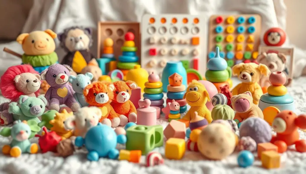 Highly detailed, photorealistic image of an assortment of vibrant Labubu toys for toddler development, arranged on a soft white textile backdrop. The toys display a range of colors, textures, and interactive features designed to engage and stimulate young minds. The foreground showcases an array of plush animal figurines, building blocks, shape sorters, and textured sensory objects. The middle ground features a selection of developmental toys such as stacking cups, nesting dolls, and peg boards. The background subtly suggests a warm, nurturing environment, with hints of natural light filtering in. Captured with a shallow depth of field, emphasizing the tactile, hands-on nature of the Labubu toy collection. Highly detailed, photorealistic image of an assortment of vibrant Labubu toys for toddler development, arranged on a soft white textile backdrop. The toys display a range of colors, textures, and interactive features designed to engage and stimulate young minds. The foreground showcases an array of plush animal figurines, building blocks, shape sorters, and textured sensory objects. The middle ground features a selection of developmental toys such as stacking cups, nesting dolls, and peg boards. The background subtly suggests a warm, nurturing environment, with hints of natural light filtering in. Captured with a shallow depth of field, emphasizing the tactile, hands-on nature of the Labubu toy collection.